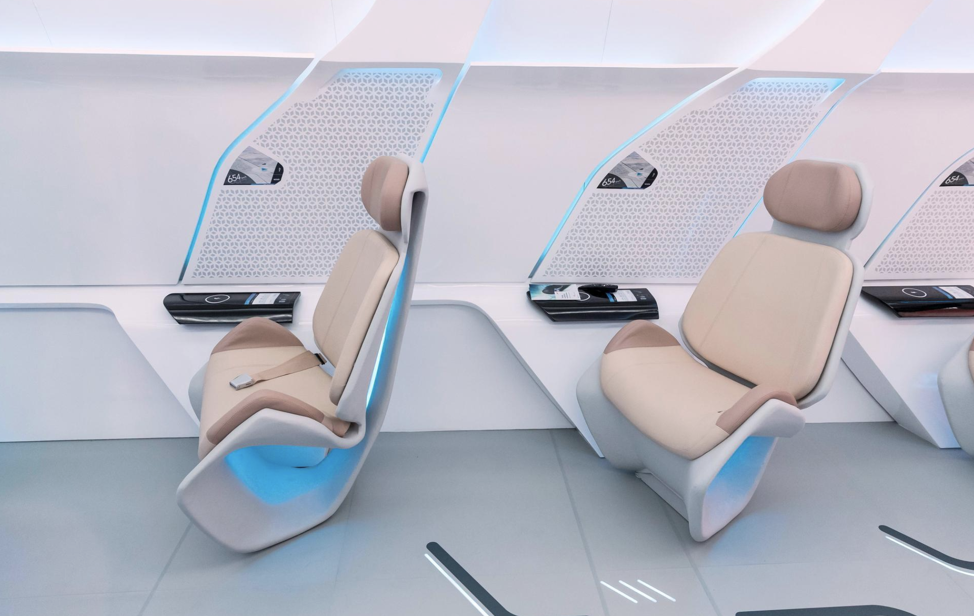 Inside the Dubai hyperloop pod. Photo Credit: The National