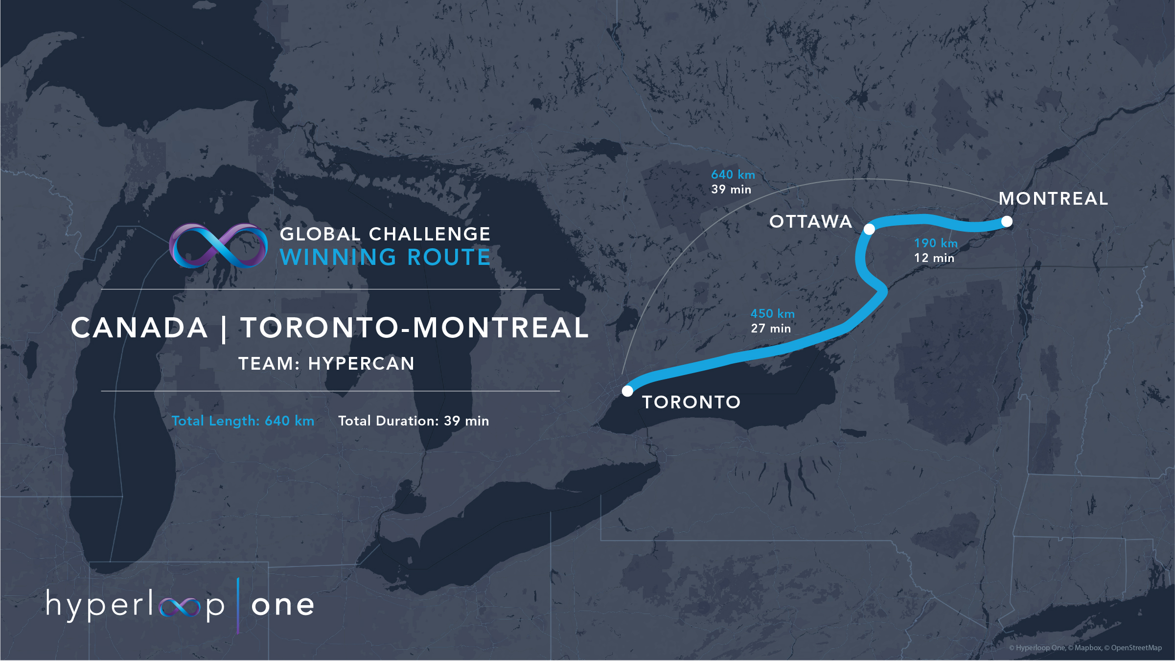 Canada Montreal-Toronto Map