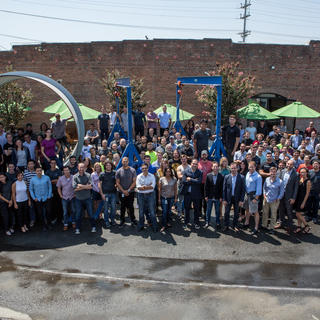 Our ever-growing team of over 200 at our Innovation Campus in Los Angeles.