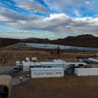 Tubes lined up near Pit Row in the Las Vegas Desert.