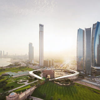 A rendering of a potential Hyperloop station in Dubai.