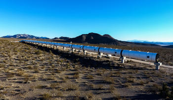 Side view of Hyperloop One DevLoop